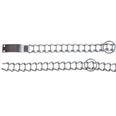 COLLARE A SCALETTA PESANTE ACCIAIO NICHELATO cm. 55