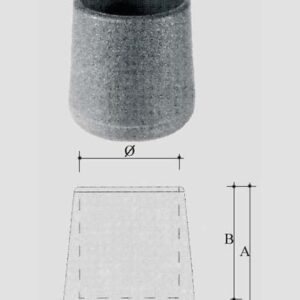 GOMMINO A GOCCCIA PVC NERO diametro esterno mm. 8 CF da 10 Pz.