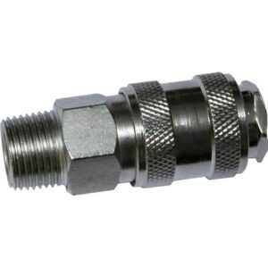 Rubinetto ad Innesto Rapido Universale per Aria Compressa - Attacco Maschio Filettato  3/8"